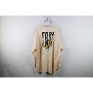 Deadstock Vintage 90s Evisu Jeans Mens 3XL Spell Out Shoes Long Sleeve T-Shirt